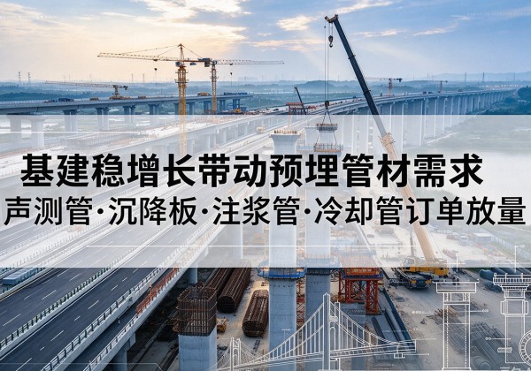 依安基建稳增长带动预埋监测管材需求，声测管、沉降板、注浆管订单持续放量